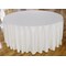 Atlas Commercial Products 132" Round Polyester Tablecloth, Ivory PY-132R-02 - alternate 2